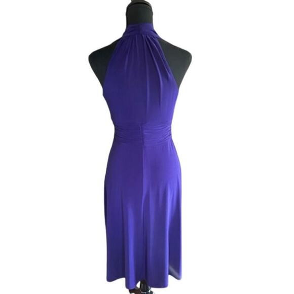 Evan-Picone Purple Halter Midi Dress – Size 4P Petite - Picture 3 of 6
